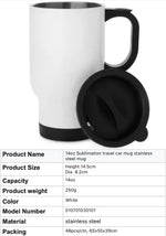 Load image into Gallery viewer, Custom 14oz white Travel Mug
